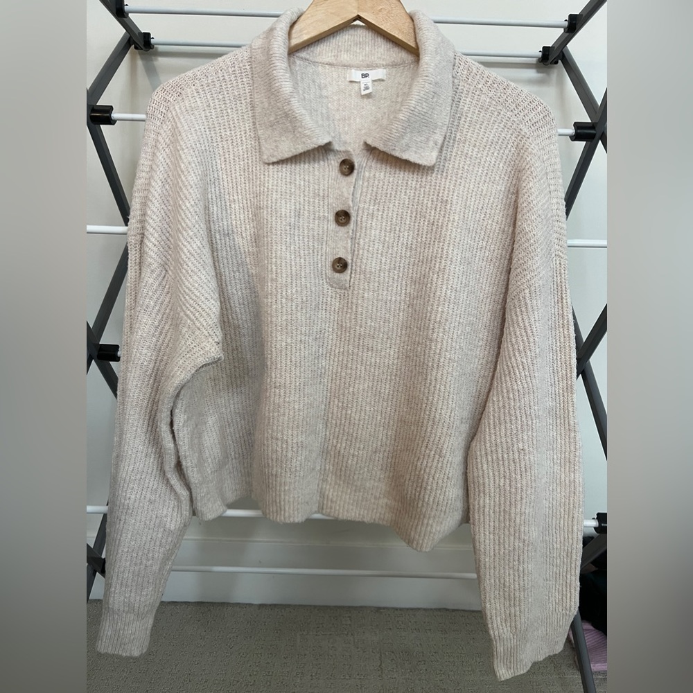 BP Cropped Polo Sweater